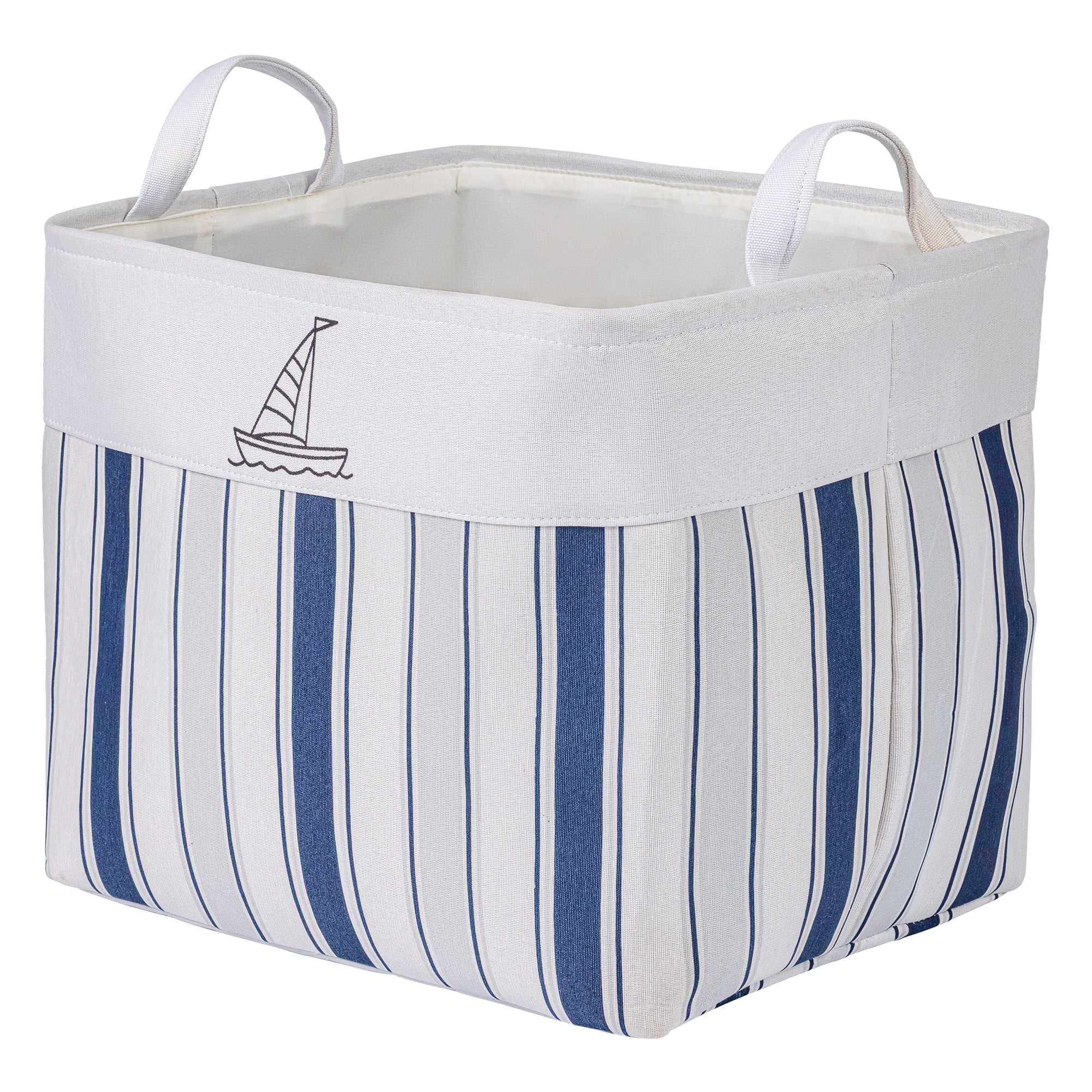Unique Bargains 1pc Fabric Storage Bin Drawstring Storage Basket White 19.7*15.7*19.7in