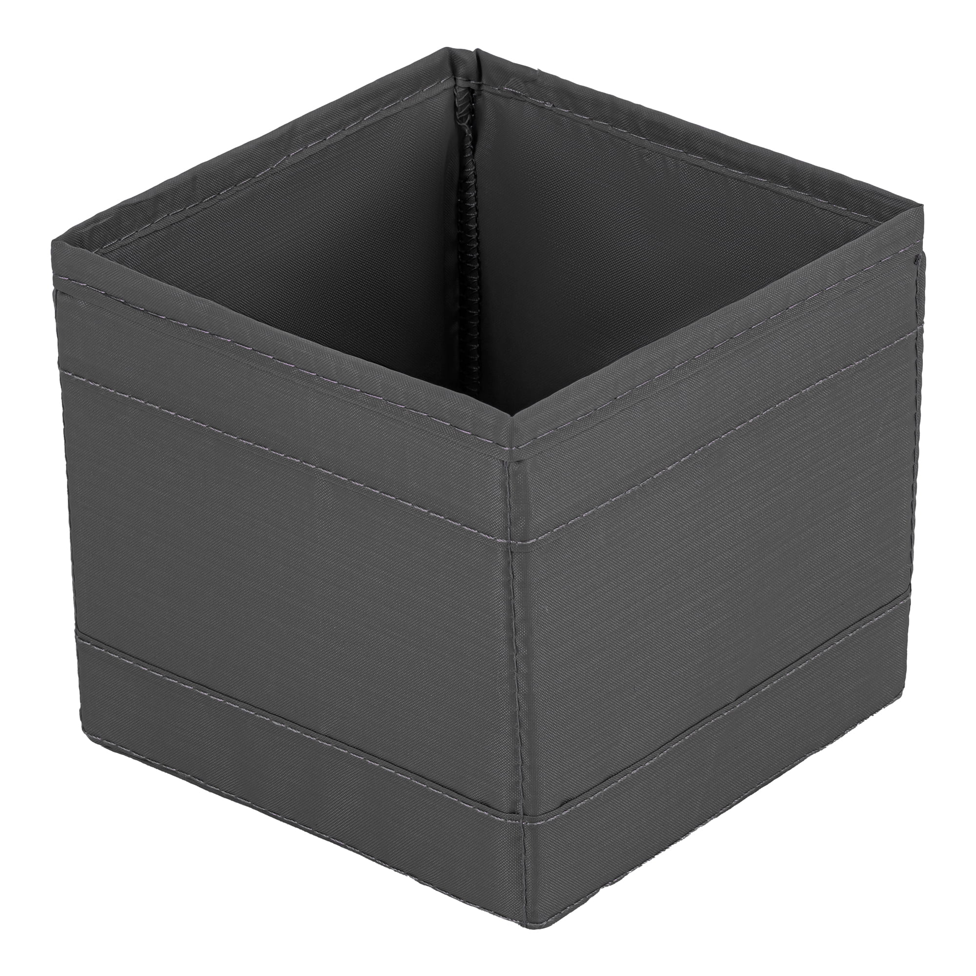 Unique Bargains 1pc Fabric Storage Bin for Shelves Closet Grey 5.5*5.5*5.1in