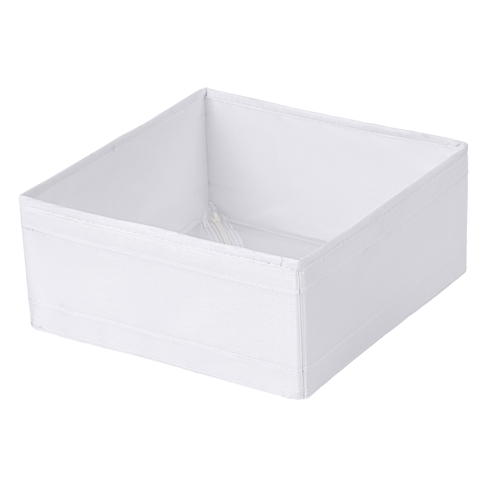 Unique Bargains 1pc Fabric Storage Bin for Shelves Closet White 11*11*5.1in