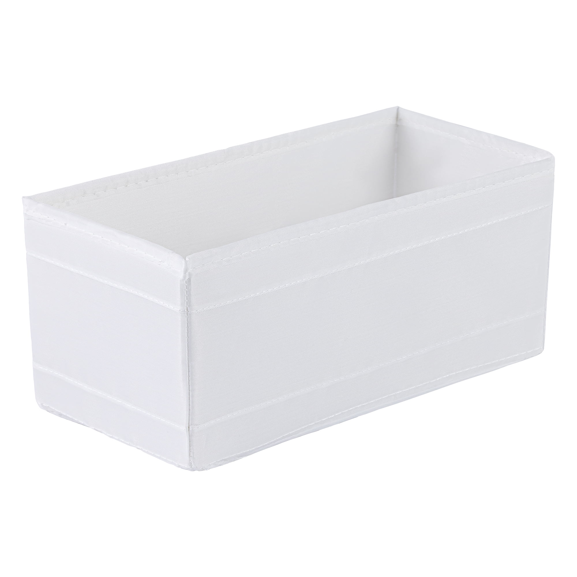 Unique Bargains 1pc Fabric Storage Bin for Shelves Closet White 11*5.5*5.1in