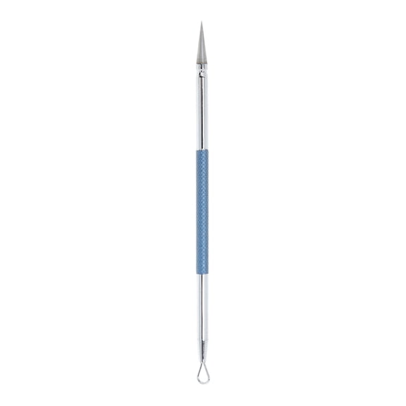 Unique Bargains 1pc Facial Double-Headed Pimple Extractor Tool for Skin Care Dark Blue