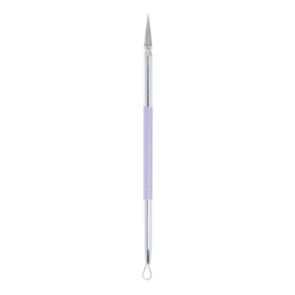 Unique Bargains 1pc Facial Double-Headed Pimple Extractor Tool for Skin Care Purple