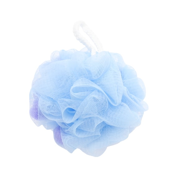 Unique Bargains 1pc Heart Shaped Bath Shower Loofah Sponge Blue