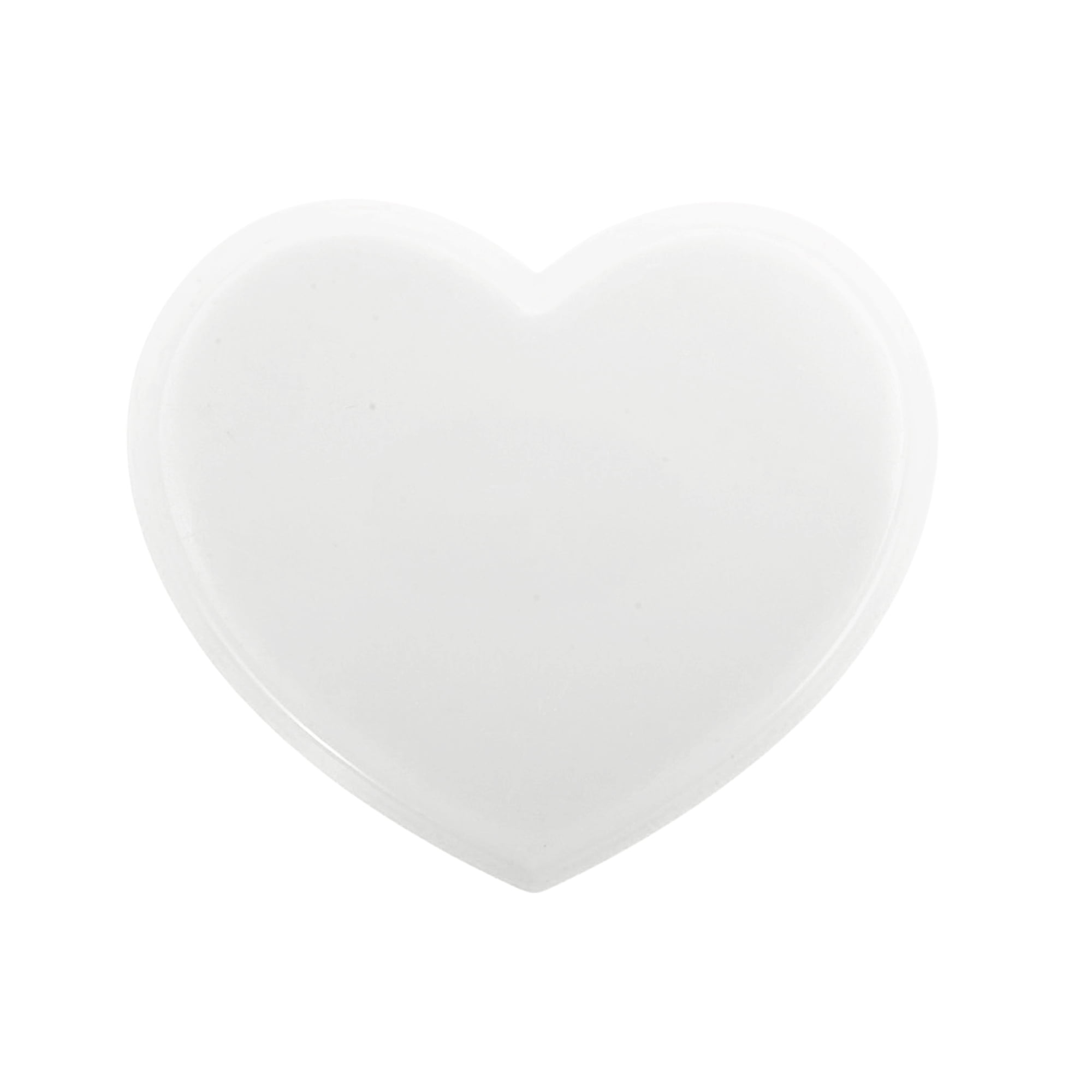 Unique Bargains 1pc Heart-shaped Makeup Mirror for Personal Grooming White