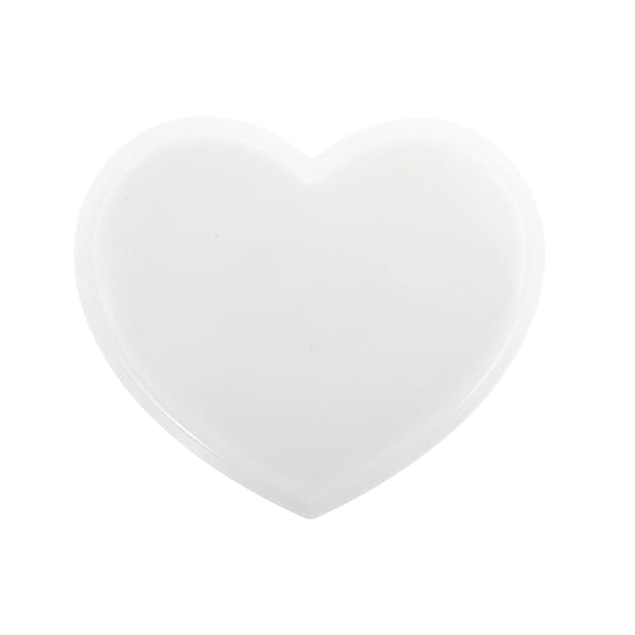 Unique Bargains 1pc Heart-shaped Makeup Mirror for Personal Grooming White