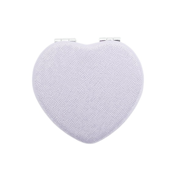 Unique Bargains 1pc Heart-shaped Makeup Mirror for Personal Grooming and Travel Purple