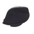 thumbnail image 1 of Unique Bargains 1pc Leaves Shape Bath Brush 5.16"x3.54"x2.01" Black, 1 of 6