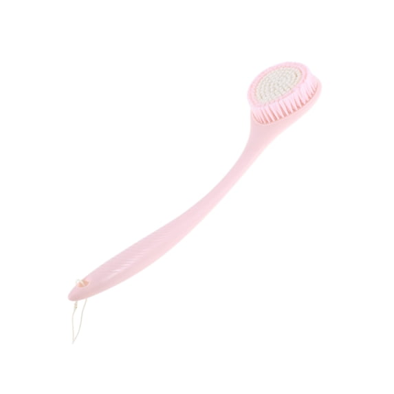 Unique Bargains 1pc Long Handle Bath Brush Body Scrubbe Pink