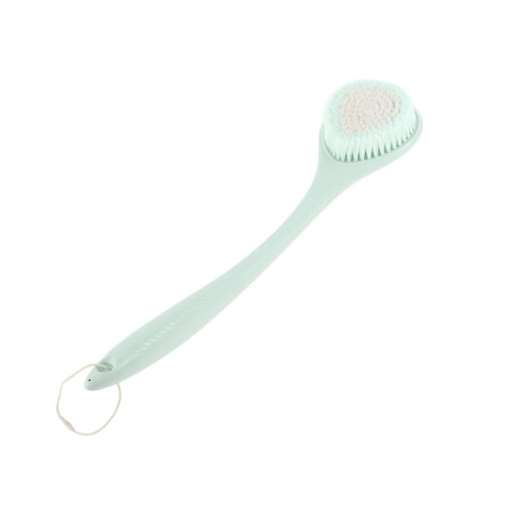 Unique Bargains 1pc Long Handle Bath Brush Body Scrubber for Bathroom Blue