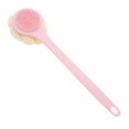 thumbnail image 1 of Unique Bargains 1pc Long Handle Double Sided Bath Brush Back Scrubber Pink, 1 of 6