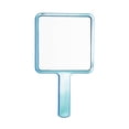 thumbnail image 1 of Unique Bargains 1pc Portable Chrome Handheld Mirror for Makeup and Grooming Blue, 1 of 5