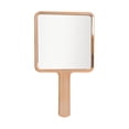 thumbnail image 1 of Unique Bargains 1pc Portable Chrome Handheld Mirror for Makeup and Grooming Rose Gold Tone, 1 of 5