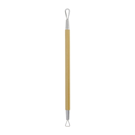 Unique Bargains 1pc Portable Double-Headed Pimple Extractor Tool Gold Tone