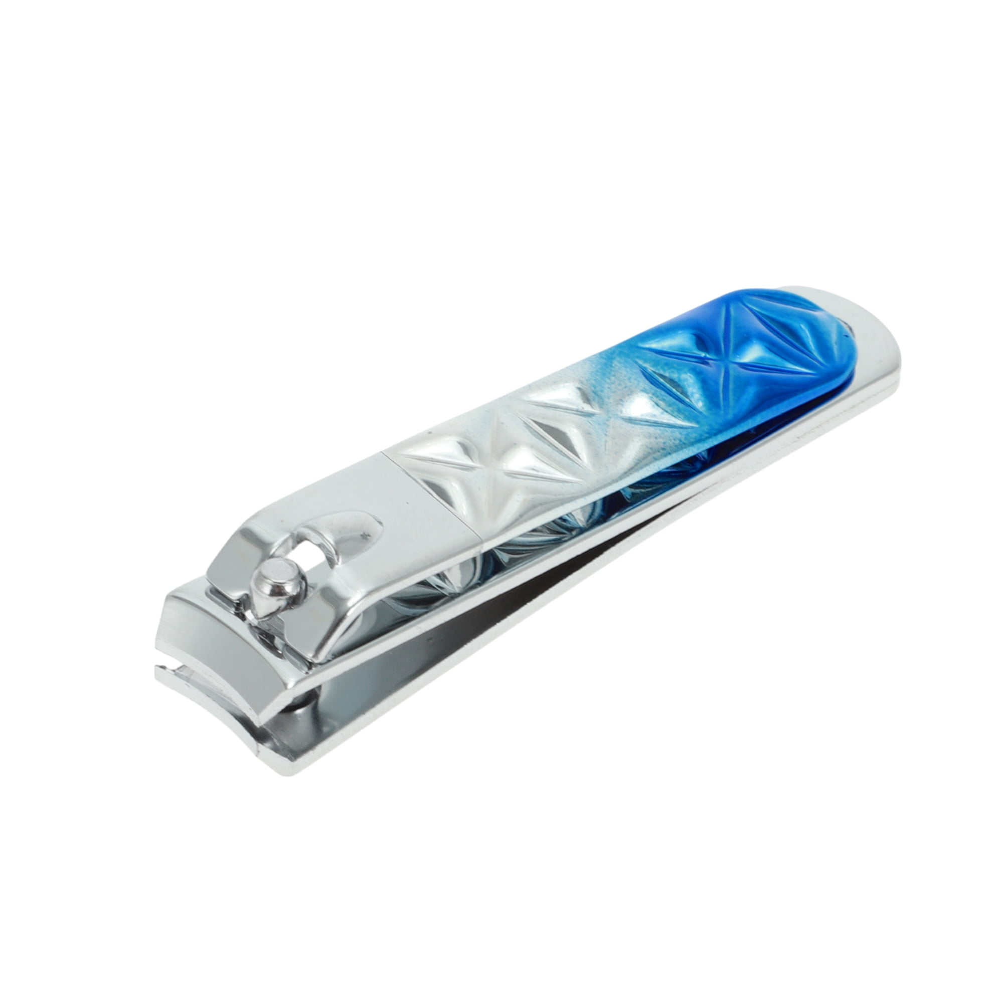 Unique Bargains 1pc Portable Gradient Small Flat Nail Clippers 2.56" Length Blue