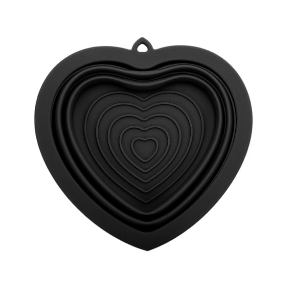 Unique Bargains 1pc Portable Heart Makeup Brush Cleaning Mat Black