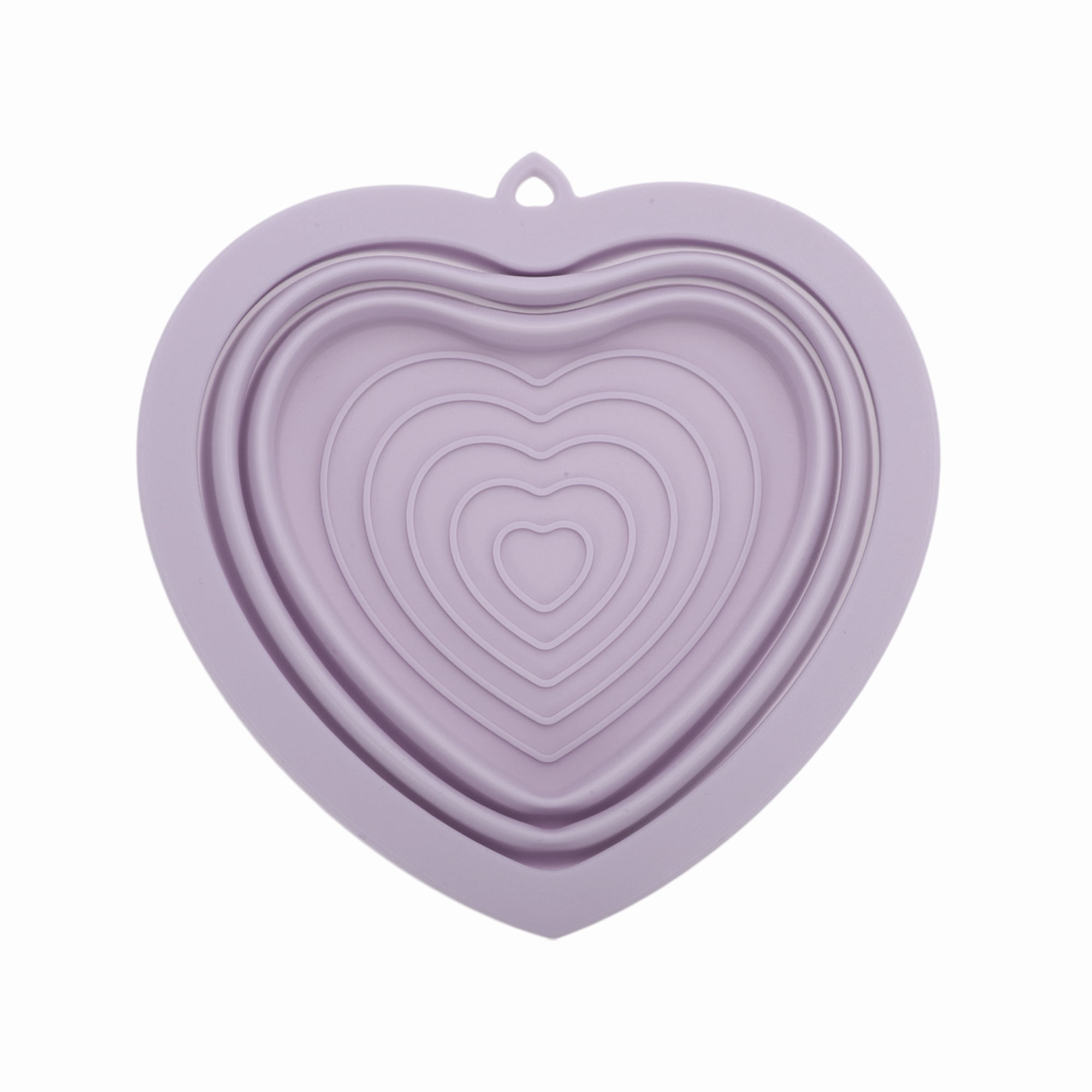Unique Bargains 1pc Portable Heart Makeup Brush Cleaning Mat Dark Purple