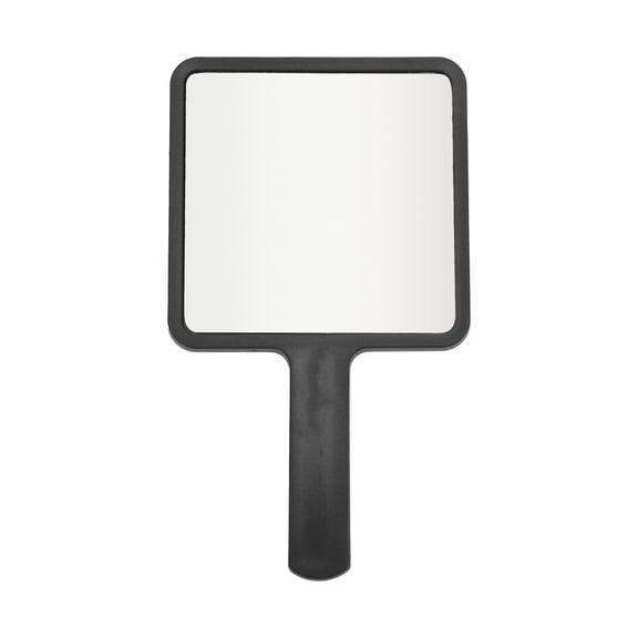 Unique Bargains 1pc Portable Square Handheld Mirror for Personal Grooming Black Medium