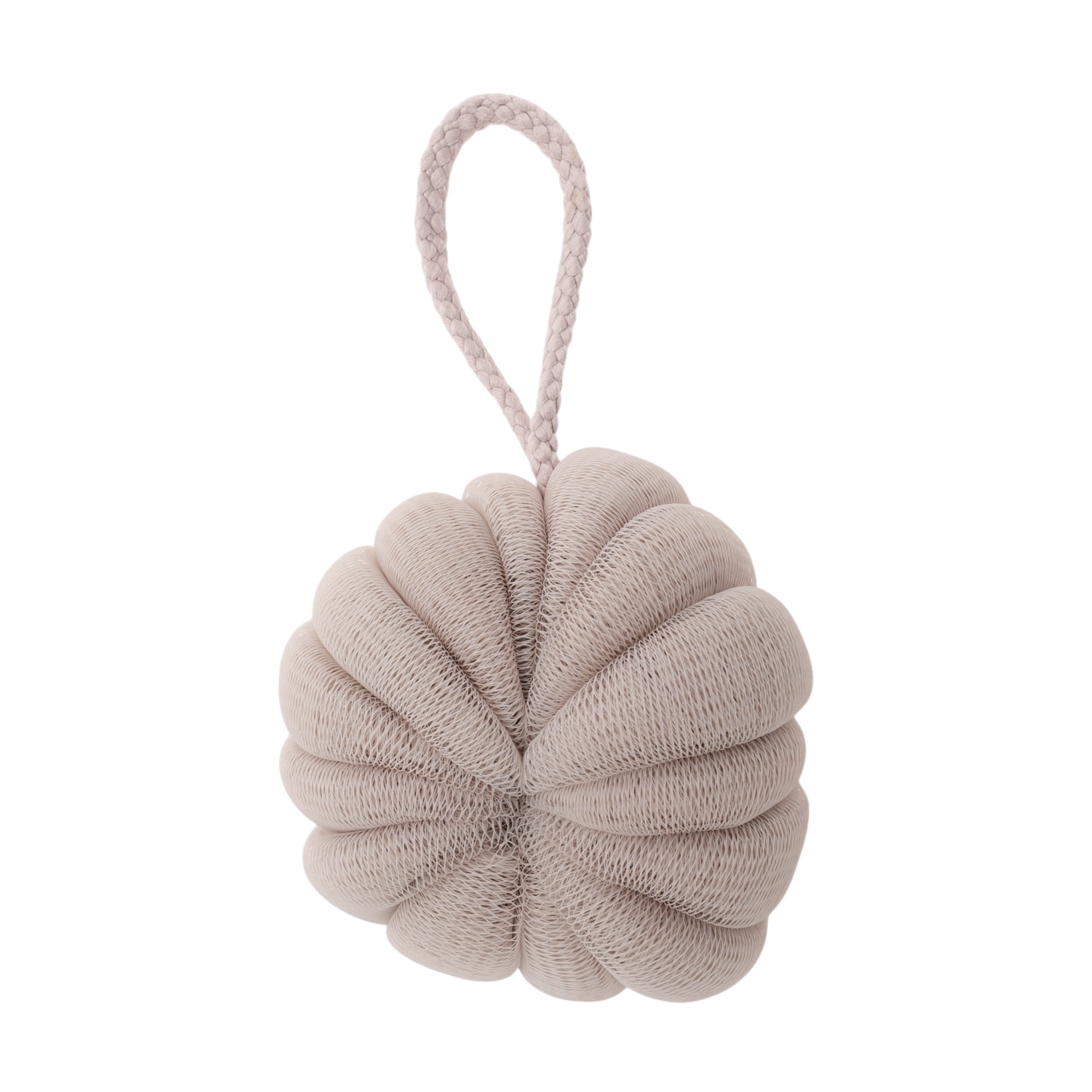 Unique Bargains 1pc Pumpkin-shaped Bath Shower Loofah Sponge Khaki