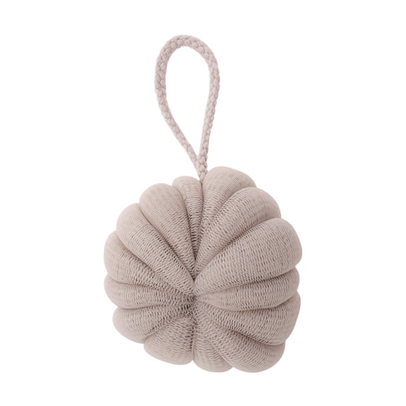 Unique Bargains 1pc Pumpkin-shaped Bath Shower Loofah Sponge Khaki