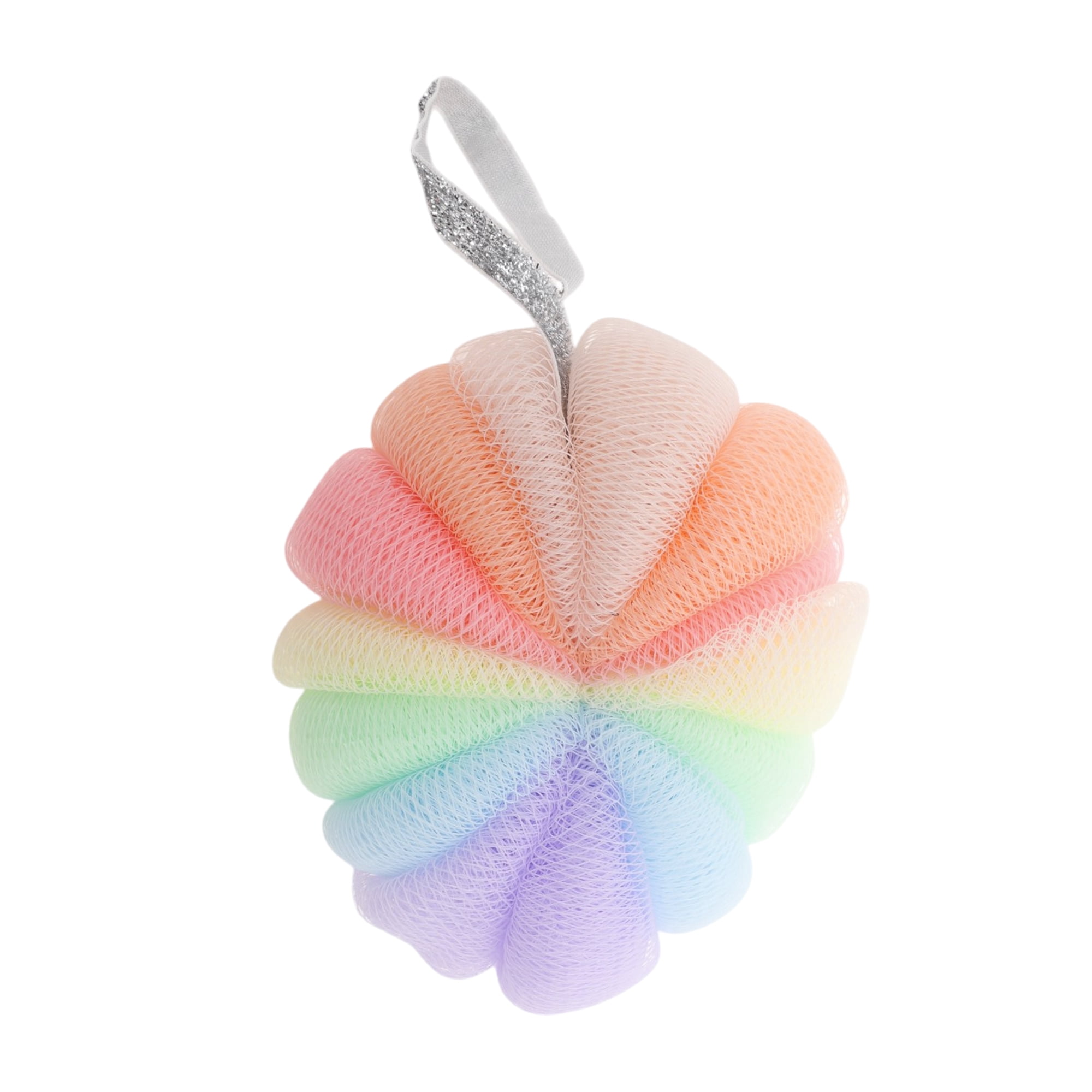 Unique Bargains 1pc Pumpkin-shaped Bath Shower Sponge Colorful 4.72"x 4.72"