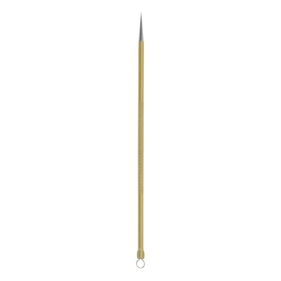 Unique Bargains 1pc Reusable Double-Headed Pimple Extractor Tool for Skin Care Gold Tone