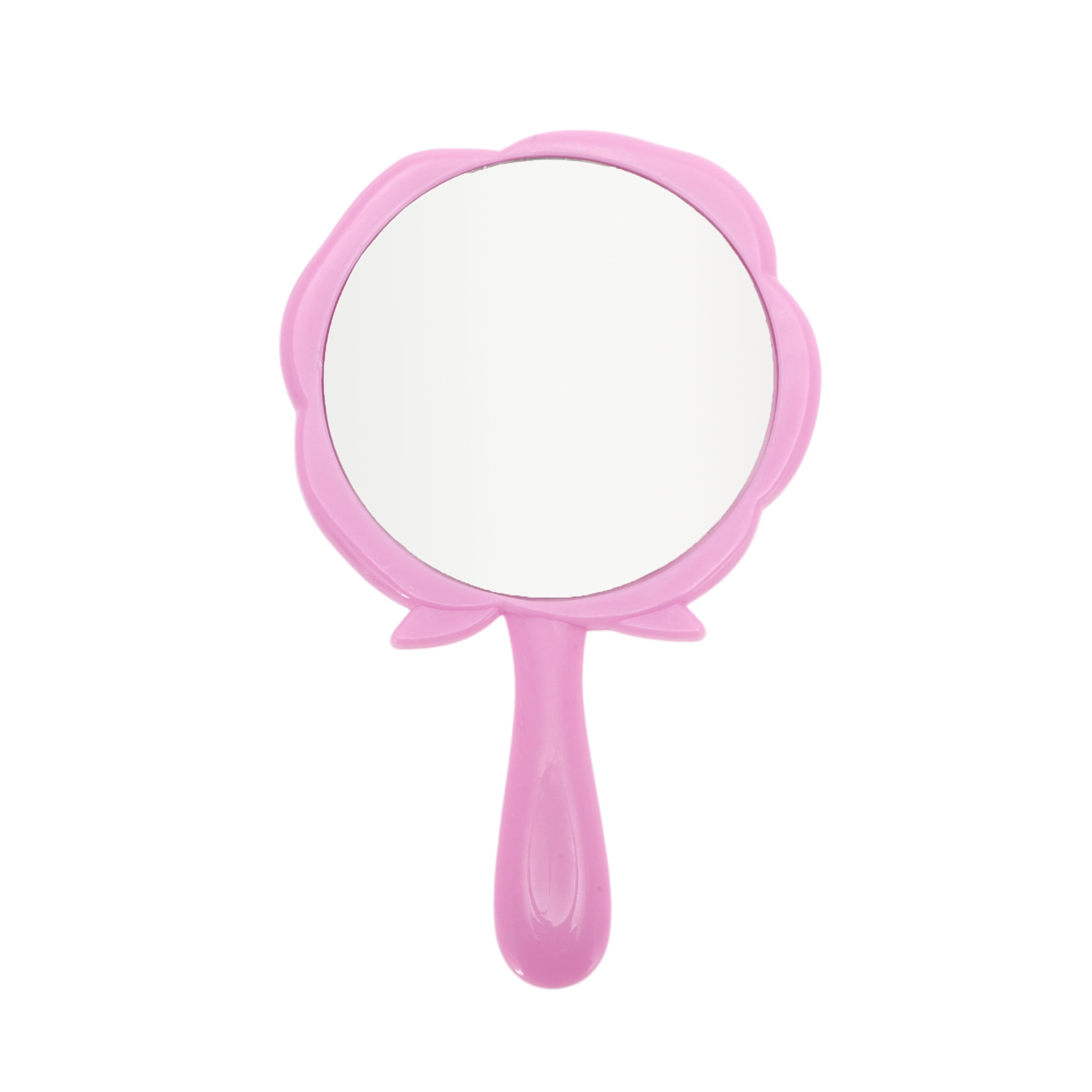 Unique Bargains 1pc Rose Flower Handheld Mirror for Personal Grooming and Makeup Rose Red