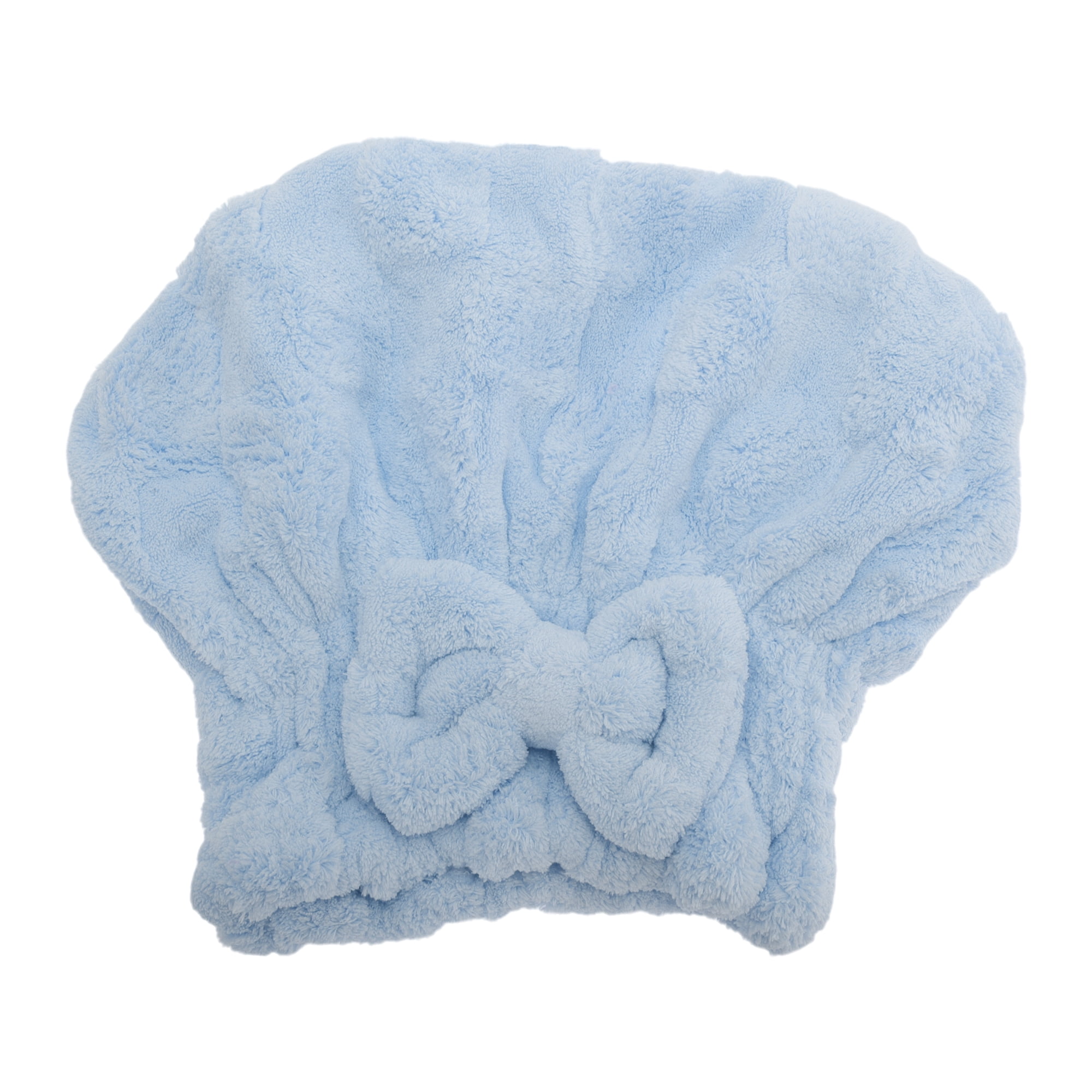 Unique Bargains 1pc Soft Bow Hair Towel for Effective Hair Drying 0.24"x 11.81" Blue
