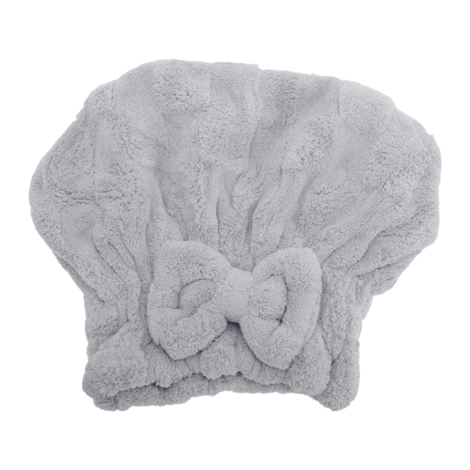 Unique Bargains 1pc Soft Bow Hair Towel for Effective Hair Drying 0.24"x 11.81" Gray