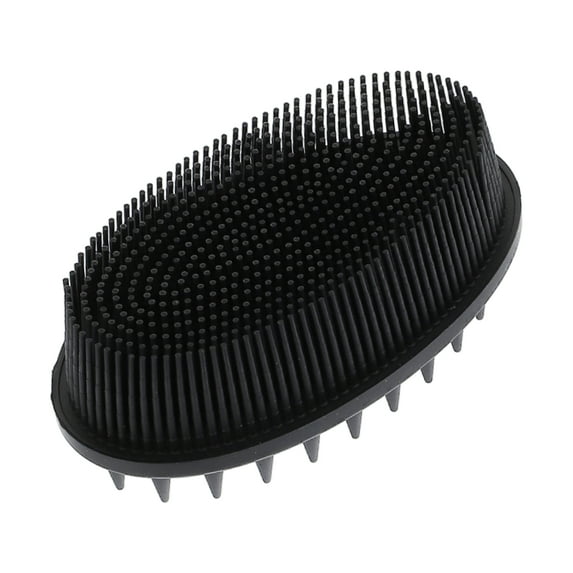 Unique Bargains 1pc Soft-Bristle Bath Brush for Shower 4.72"x2.76"x1.69" Black