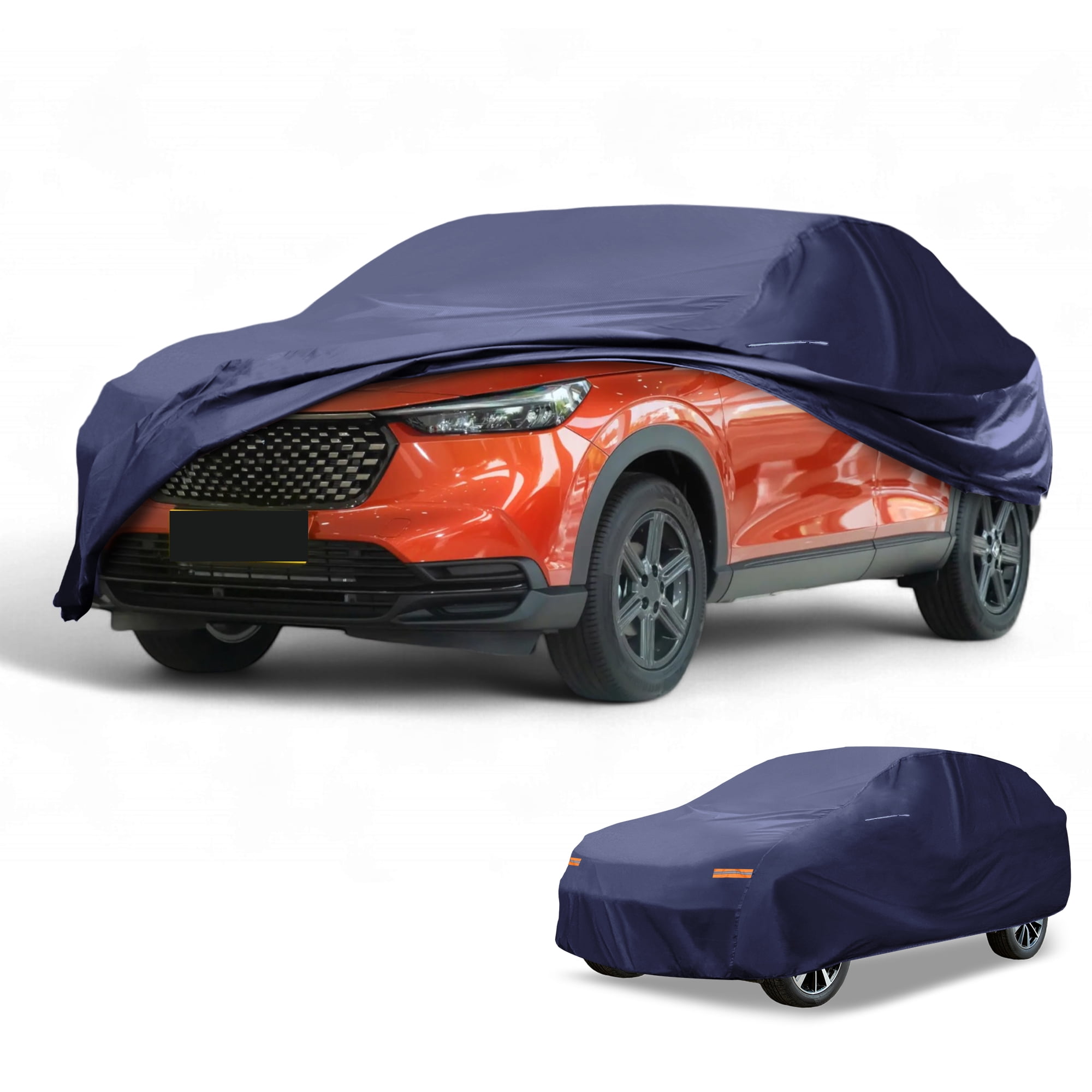 Unique Bargains 1pc Universal Waterproof Car Cover Navy Blue 181.1"x72.83"x66.93"