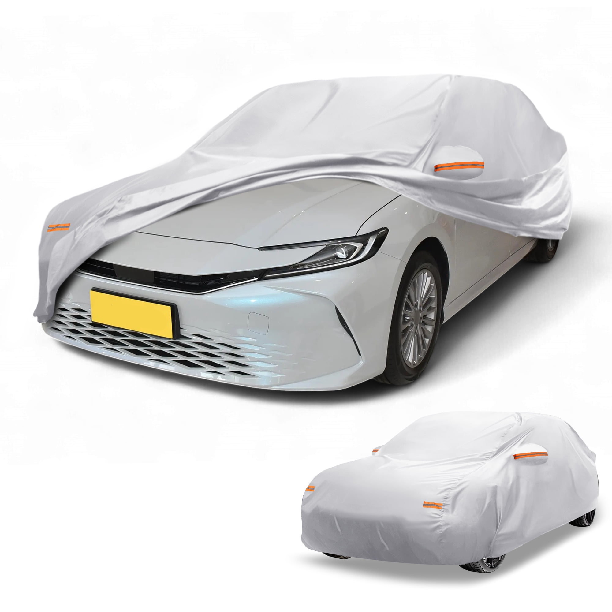 Unique Bargains Universal Waterproof Car Cover Silver 192.91"x70.87"x49.21"