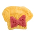 thumbnail image 1 of Unique Bargains 1pc Water-absorbent Bow Hair Drying Towel 10.24"x11.81" Yellow, 1 of 5