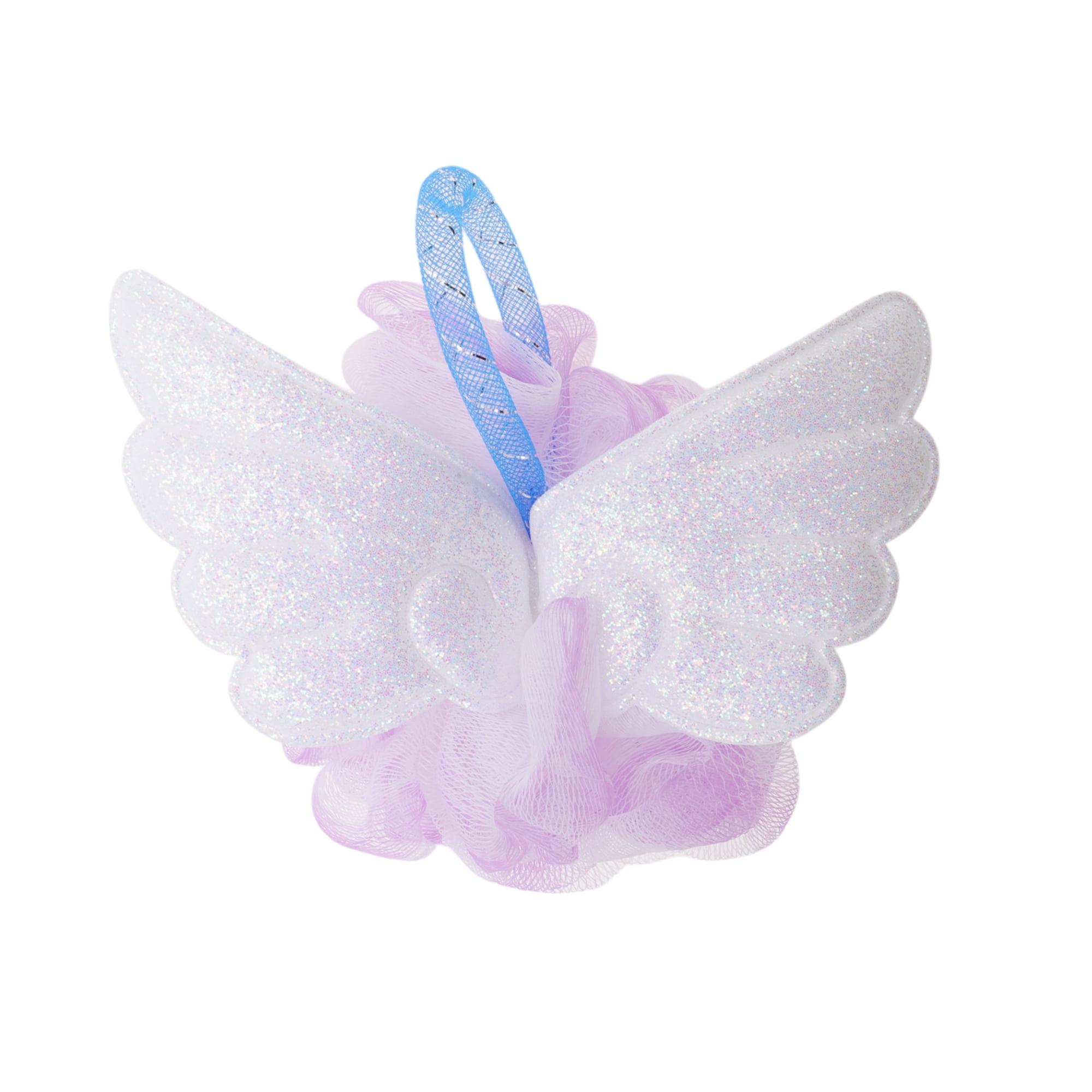 Unique Bargains 1pc Wings Bath Shower Loofah Sponge for Exfoliating and Cleansing Purple