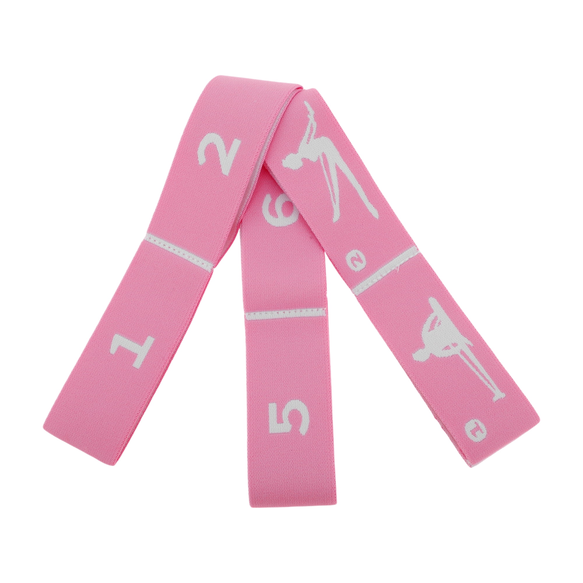 Unique Bargains 1pc Women 8 Grids Yoga Stretch Bands Pink
