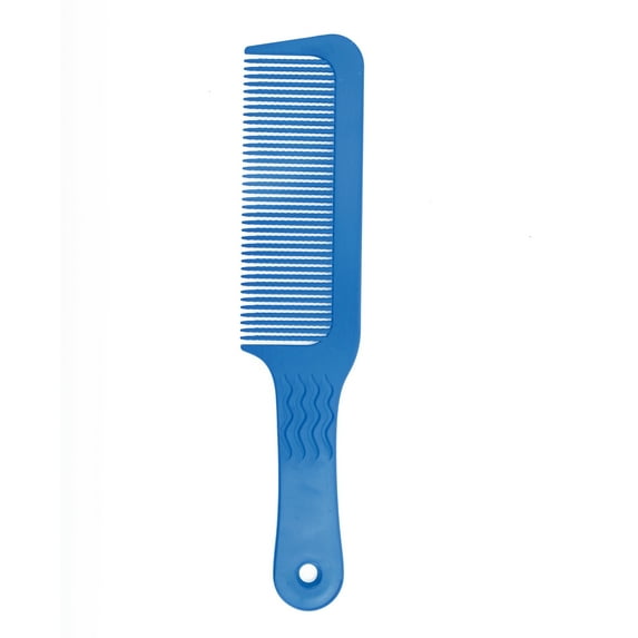 Unique Bargains 1pc Women Durable Wave Stripe Hair Comb for Curly Thick Straight Wavy Hair ABS Blue