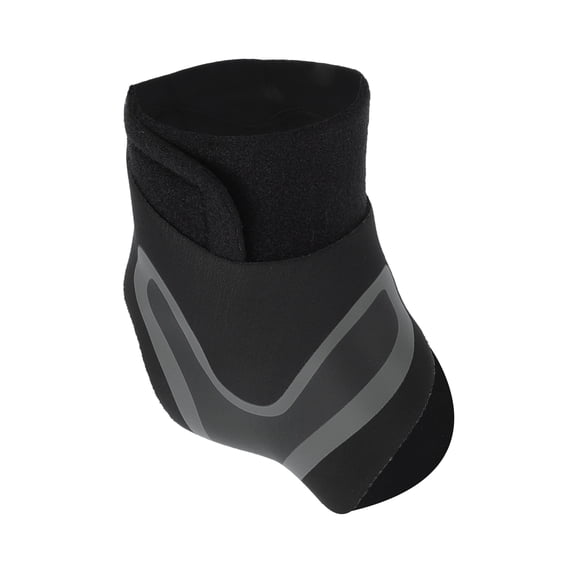 Unique Bargains 1pc Women Portable Adjustable Left Foot Ankle Support Brace for Sports Large Black Gray Composite Neoprene Fabric
