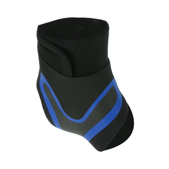 Unique Bargains 1pc Women Portable Adjustable Left Foot Ankle Support Brace for Sports Medium Black Blue Composite Neoprene Fabric