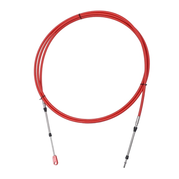 Unique Bargains 1pcs 13ft 157 Inch Marine Type 3300/33C Throttle Shift Remote Control Box Cable with Clevis Red
