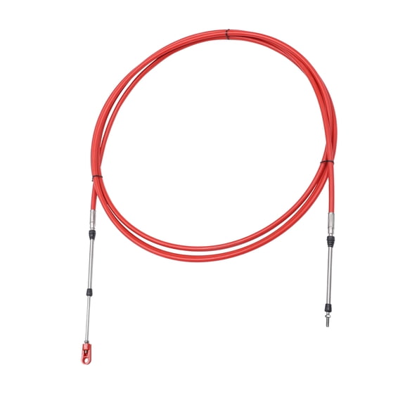 Unique Bargains 1pcs 16ft 197 Inch Marine Type 3300/33C Throttle Shift Remote Control Box Cable with Clevis Red
