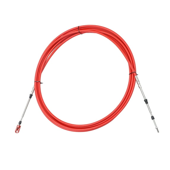 Unique Bargains 1pcs 24ft 276 Inch Marine Type 3300/33C Throttle Shift Remote Control Box Cable with Clevis Red