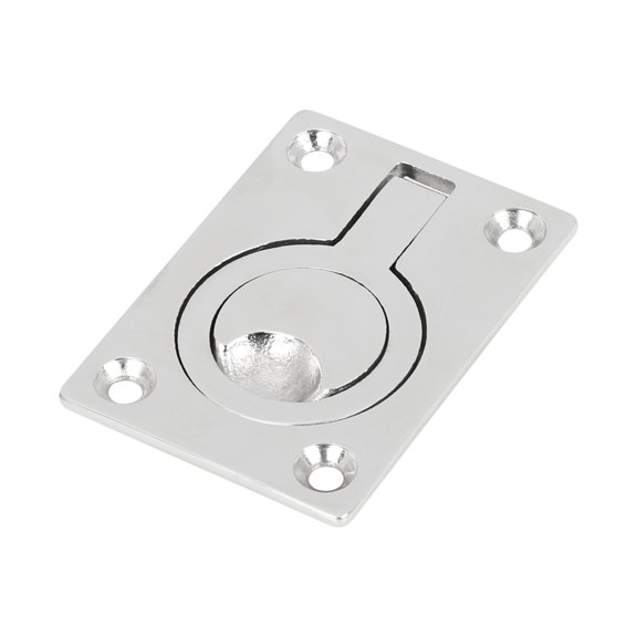 Unique Bargains 1pcs 316 Stainless Steel 62x44mm Boat Floor Locker Hatch Lift Flush Ring Pull Handle Silver Tone