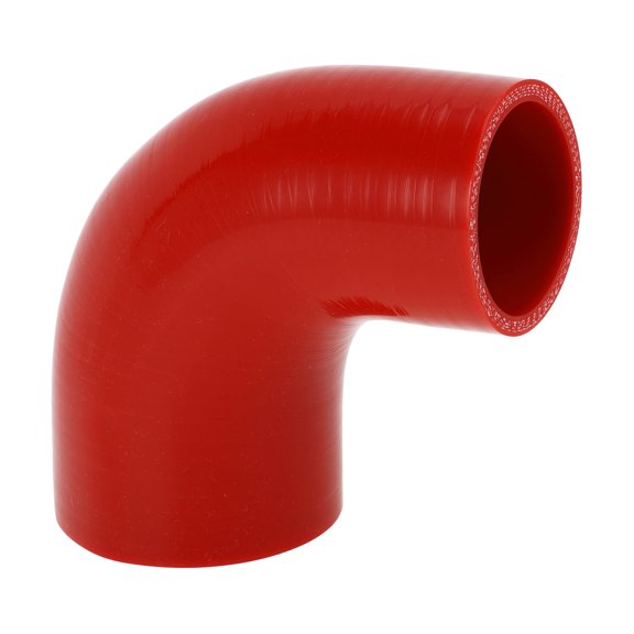 Unique Bargains 1pcs 51-63mm 2.01"-2.48" ID 90mm 3.54" Length 90° Red Car Silicone Hose