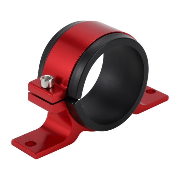 Unique Bargains 1pcs 58mm Universal Fuel Filter Mounting Bracket - Car Fuel Pump Clamp Holder - Aluminum alloy Red