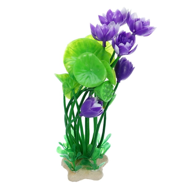 Unique Bargains 1pcs Fish Tank Aquarium Decorations Plants Purple 8.27