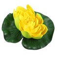 thumbnail image 1 of Unique Bargains 1pcs Garden Ponds Pool Decoration Artificial Lotus Flower Yellow, 1 of 7