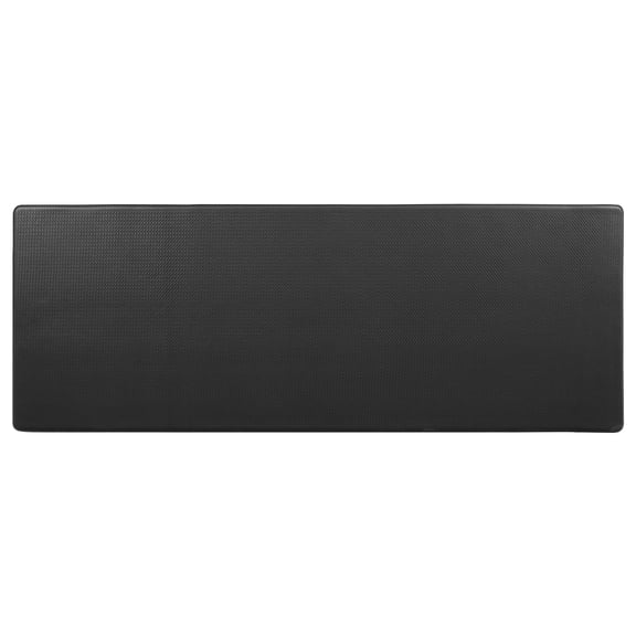 Unique Bargains 1pcs Kitchen Runner Rug Waterproof Solid Color Kitchen Mat Black 18" x 47"
