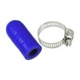 thumbnail image 1 of Unique Bargains 1set 30mm L 10mm/0.39" ID Blue Silicone Rubber Hose End Cap with Clamps Silicone Reinforced Blanking Cap, 1 of 7