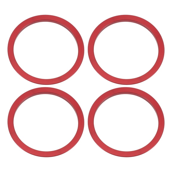 Unique Bargains 1set AC Vent Dashboard Decoration Rings for Toyota Tacoma 2016-2023 Air Conditioner Air Outlet Vent Cover Ring Decoration Trim Decoration Red