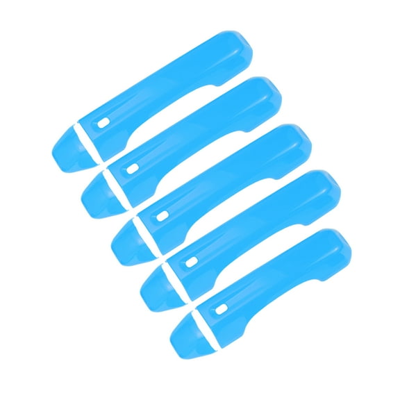 Unique Bargains 1set Exterior Door Handle Covers Tailgate Door Handle Cover for Jeep Wrangler JL JLU 18-22 for Jeep Gladiator JT 20-21 Car Door Handle Protector with Smart Key Holes ABS Light Blue