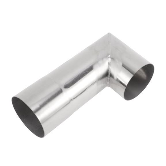 Unique Bargains 2.01 OD 90 Mandrel Bend Elbow 6" Length T304 Stainless Steel Exhaust Tube Piping Polishing L Extended Pipe for Welding Stair Handrail Silver Tone